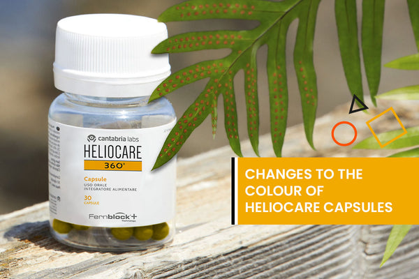 Changes to the colour of the Heliocare capsules